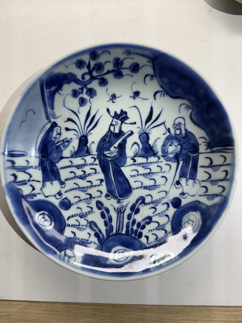古玩陶瓷雍正·青花三星高照盤拍賣,當前價格700元