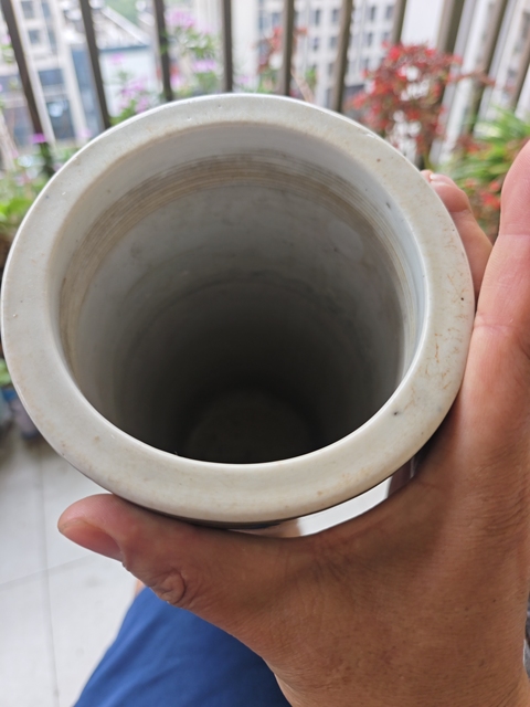 古玩陶瓷民國青花釉下彩帽筒拍賣,當前價格680元