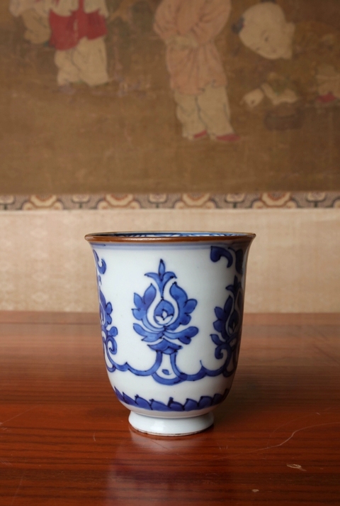 古玩陶瓷康熙青花鐘式杯拍賣,當(dāng)前價(jià)格13800元