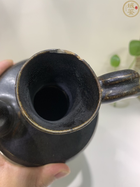 古玩陶瓷北宋耀州窯黑釉執壺真品鑒賞圖