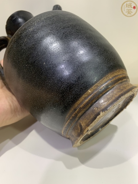 古玩陶瓷北宋耀州窯黑釉執壺真品鑒賞圖