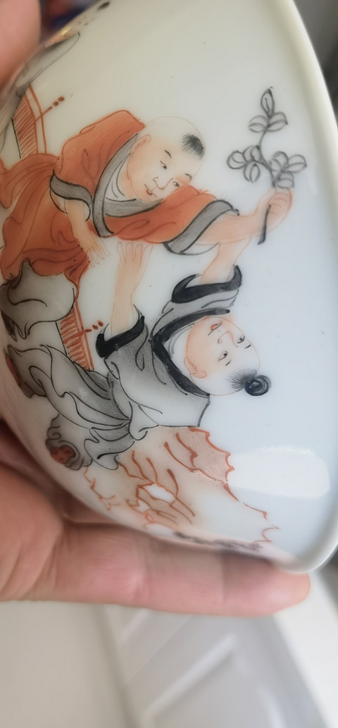 古玩陶瓷粉彩人物故事碗真品鑒賞圖