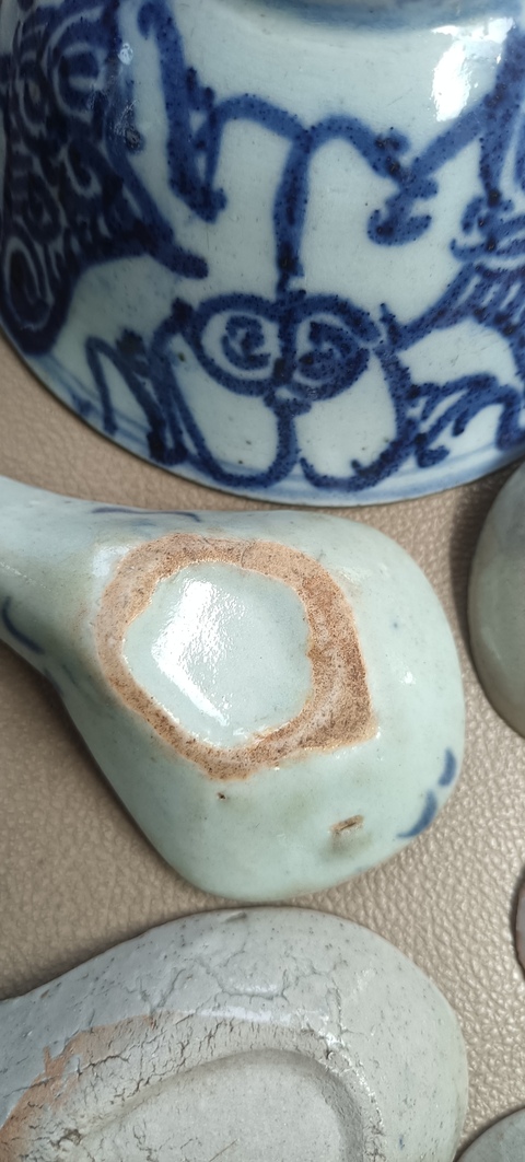 古玩陶瓷5個青花湯勺、一個青花碗拍賣,當前價格0元