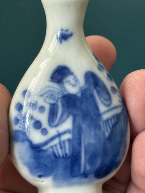 古玩陶瓷晚清·人物紋青花鼻煙壺全品拍賣，當(dāng)前價格1500元