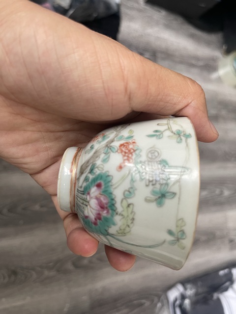 古玩陶瓷民國細路粉彩杯拍賣，當前價格2750元