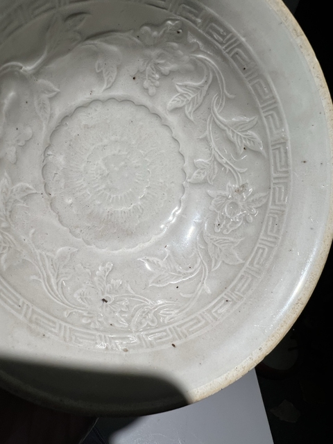 古玩陶瓷宋元·青白釉花卉紋碗真品鑒賞圖
