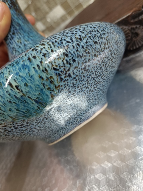 古玩陶瓷爐鈞釉荸薺瓶拍賣，當前價格1380元