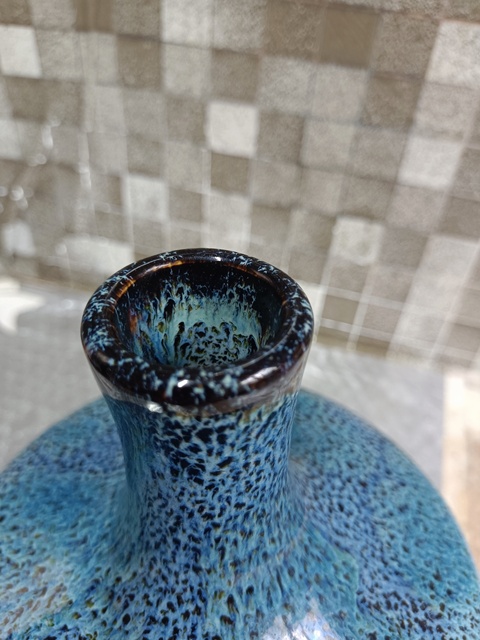 古玩陶瓷爐鈞釉荸薺瓶拍賣，當前價格1380元