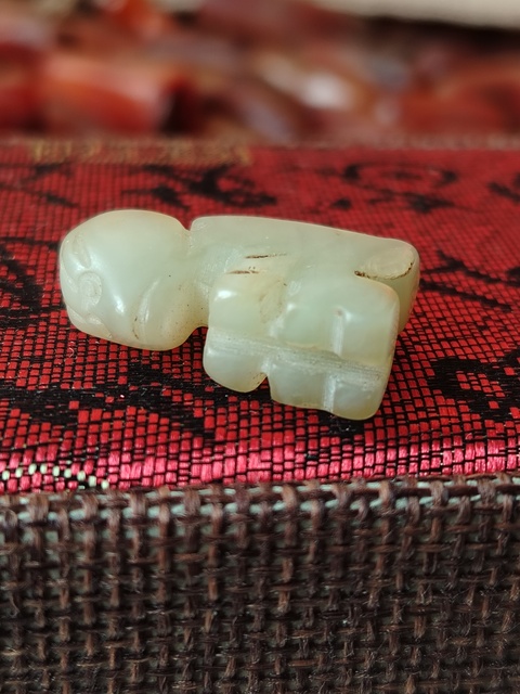 古玩玉器玉獸（壽）吊墜掛件拍賣，當前價格420元