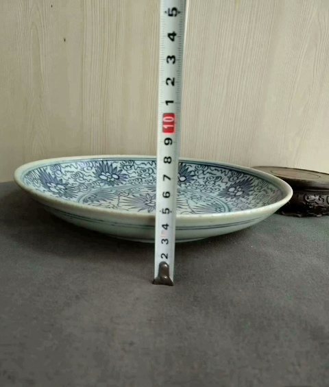 古玩陶瓷太陽花間篆書福字吉語紋盤拍賣，當前價格2688元