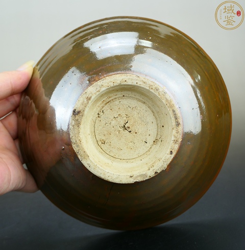 古玩陶瓷金元時期醬紅釉碗拍賣，當前價格2500元