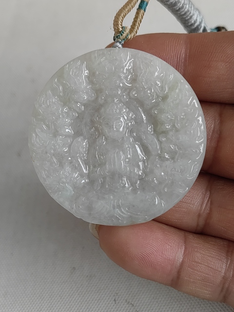 古玩玉器天然翡翠“觀音牌”拍賣,當前價格298元