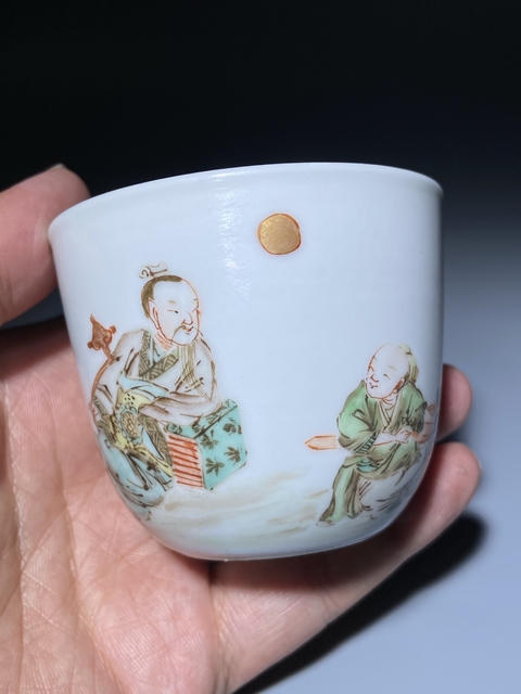 古玩陶瓷粉彩杯真品鑒賞圖