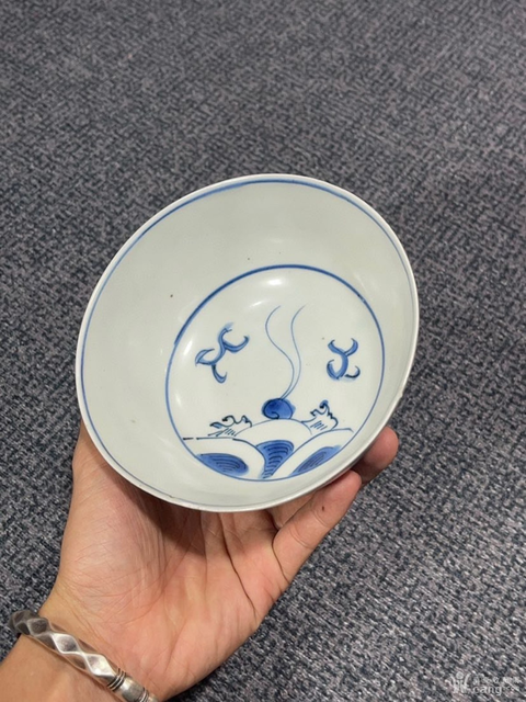 古玩陶瓷靑花龍紋碗真品鑒賞圖