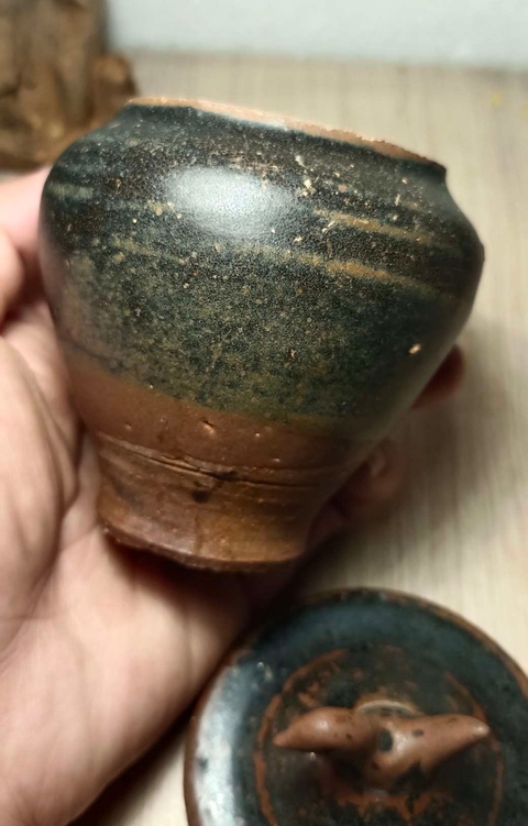 古玩陶瓷南宋.贛州窯飛鳥罐 (館藏級)拍賣，當前價格600元