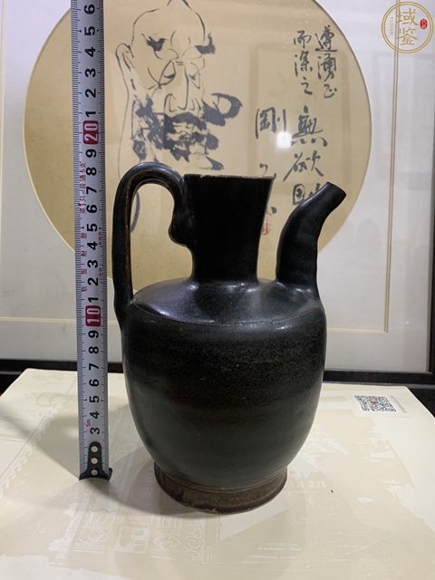 古玩陶瓷北宋耀州窯黑釉執壺真品鑒賞圖
