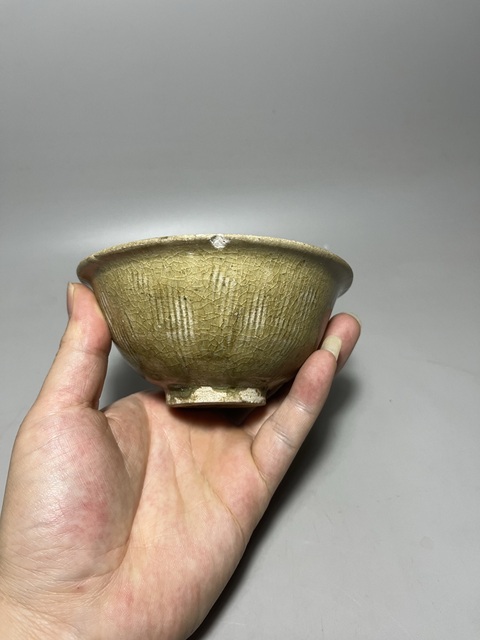 古玩陶瓷北宋金村窯刻花紋碗拍賣,當前價格0元
