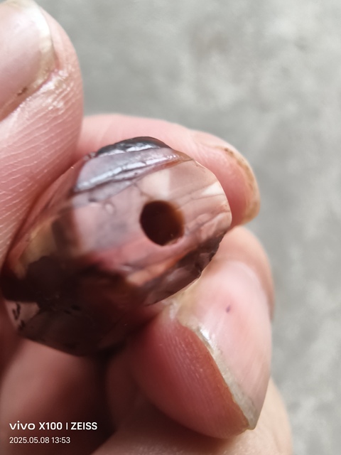 古玩玉器天然紅瑪瑙多棱珠拍賣,當前價格480元