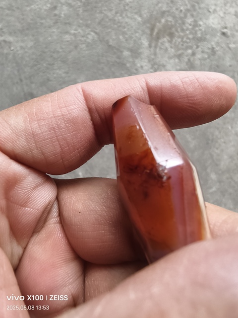 古玩玉器天然紅瑪瑙多棱珠拍賣,當前價格480元
