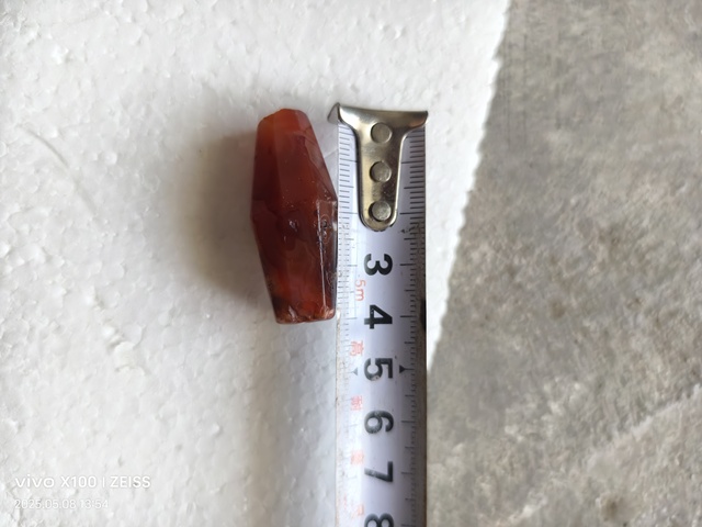古玩玉器天然紅瑪瑙多棱珠拍賣,當前價格480元