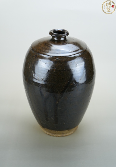 古玩陶瓷館藏級精品元末明初黑釉梅瓶(瓶中之王)拍賣，當前價格998元