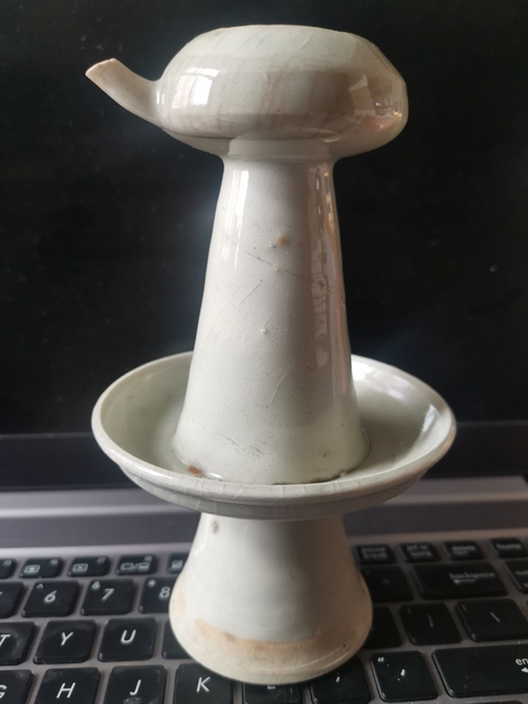 古玩陶瓷德化白瓷燭臺(tái)拍賣(mài)，當(dāng)前價(jià)格2222元