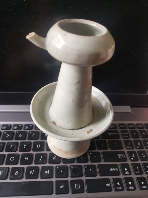 古玩陶瓷德化白瓷燭臺(tái)拍賣(mài)，當(dāng)前價(jià)格2222元