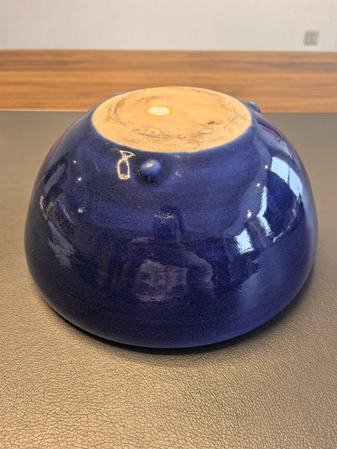 古玩陶瓷乾隆霽藍釉缽式大爐拍賣，當前價格2200元