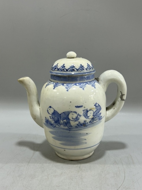 古玩陶瓷民國青花茶壺拍賣，當前價格499元