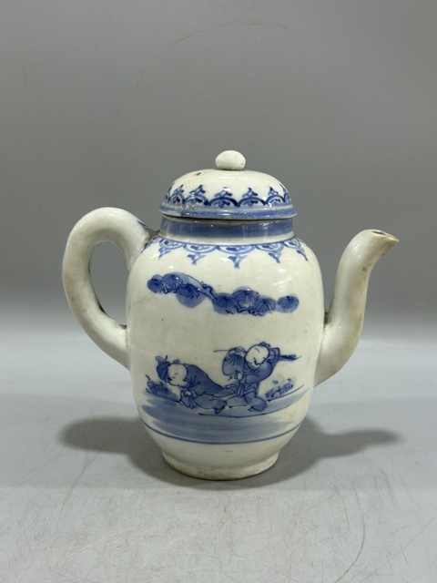 古玩陶瓷民國青花茶壺拍賣，當前價格499元