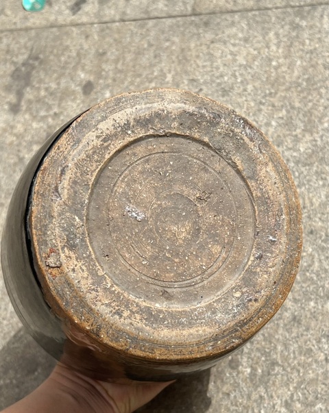 古玩陶瓷金元耀州窯黑釉豐肩梅瓶（標準梅瓶）拍賣，當前價格4000元