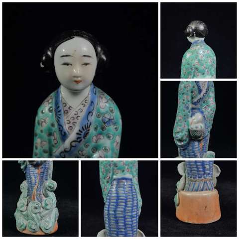 古玩陶瓷粉彩人物造像拍賣，當前價格1600元
