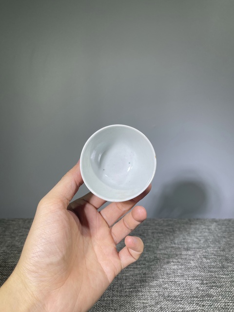 古玩陶瓷晚清.粉彩四君子‘梅蘭竹菊’圖仰鐘杯拍賣，當(dāng)前價(jià)格0元