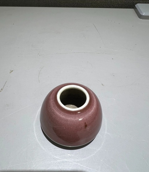 古玩陶瓷清中豇豆紅釉水盂拍賣,當前價格12000元