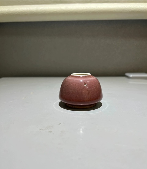 古玩陶瓷清中豇豆紅釉水盂拍賣,當前價格12000元
