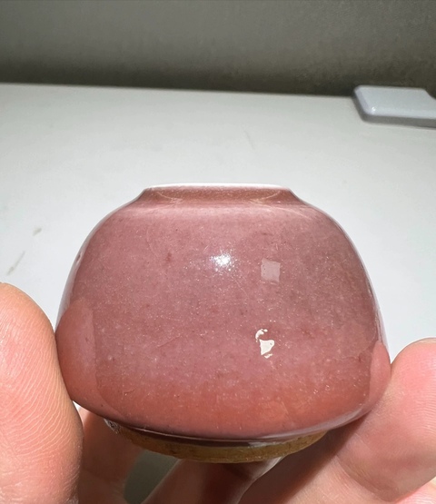 古玩陶瓷清中豇豆紅釉水盂拍賣,當前價格12000元