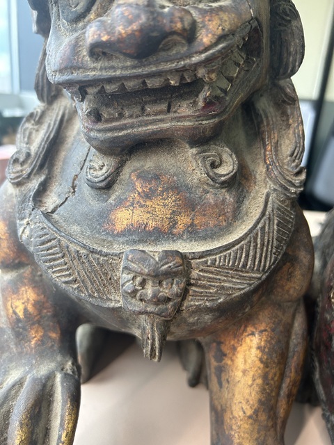 古玩雜項木獅子雕件拍賣,當前價格18888元