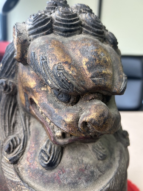 古玩雜項木獅子雕件拍賣,當前價格18888元