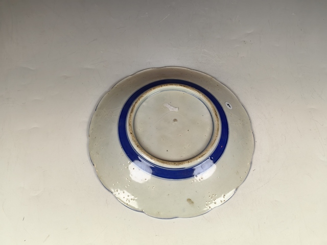 古玩陶瓷十九世紀(jì)粉彩花卉紋盤真品鑒賞圖