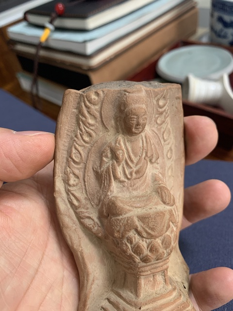 古玩陶瓷紅陶佛像拍賣，當前價格6800元