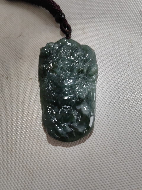 古玩玉器天然翡翠雕“龍牌”拍賣,當前價格298元