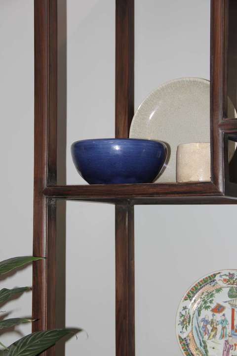 古玩陶瓷清中期?霽藍(lán)釉三乳足缽式香爐(全品)拍賣,當(dāng)前價(jià)格1888元
