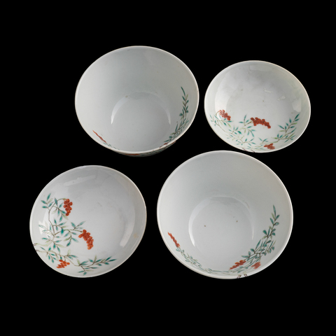 古玩陶瓷粉彩過(guò)枝花果紋蓋碗真品鑒賞圖