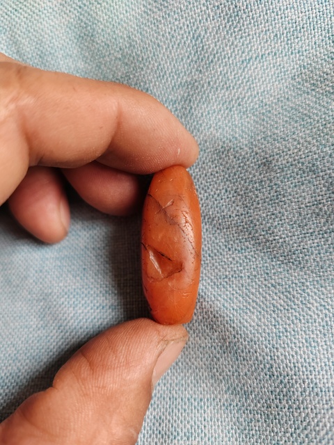 古玩玉器清代南紅瑪瑙勒子拍賣,當前價格1666元