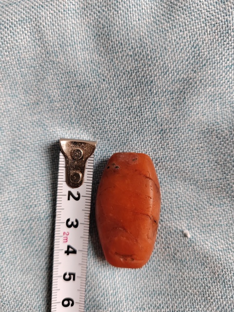 古玩玉器清代南紅瑪瑙勒子拍賣,當前價格1666元