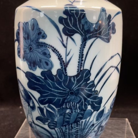 古玩陶瓷一路連科青花軟棒槌瓶真品鑒賞圖