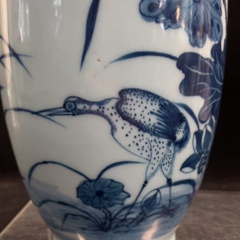 古玩陶瓷一路連科青花軟棒槌瓶真品鑒賞圖