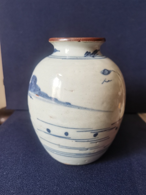 古玩陶瓷乾隆山水紋青花罐拍賣，當前價格888元