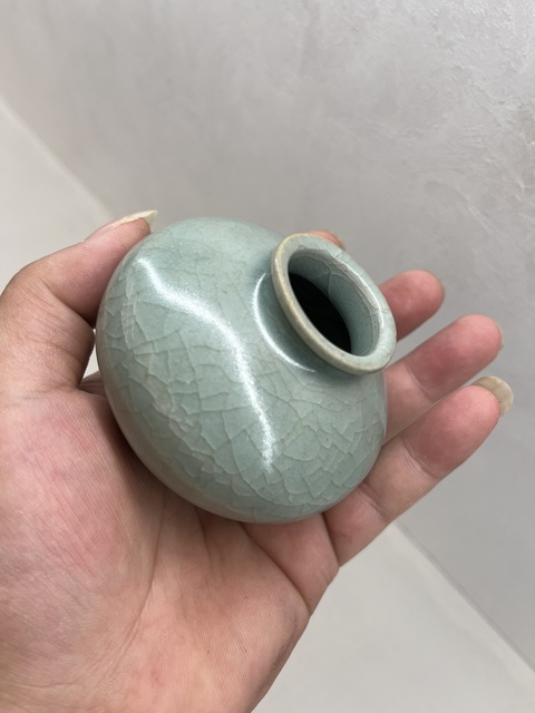 古玩陶瓷龍泉青瓷水盂真品鑒賞圖