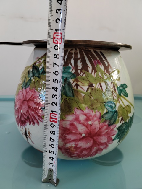 古玩陶瓷粉彩花鳥紋罐，1908年真品鑒賞圖